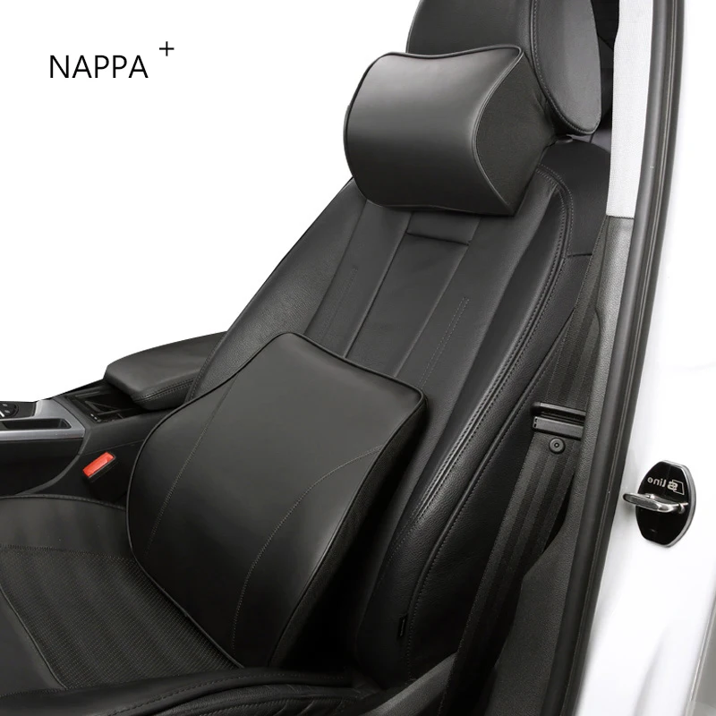 

NAPPA Leather Car Neck Pillow For Honda Accord CRV HRV CIVIC Lumbar Waist Support Headrest Pillows Cushion Interior Accesorios