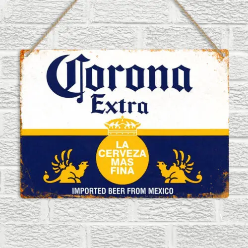 CORONA EXTRA Vintage Retro Style Metal Wall Sign Plaque Beer Bar Pub Man Cave