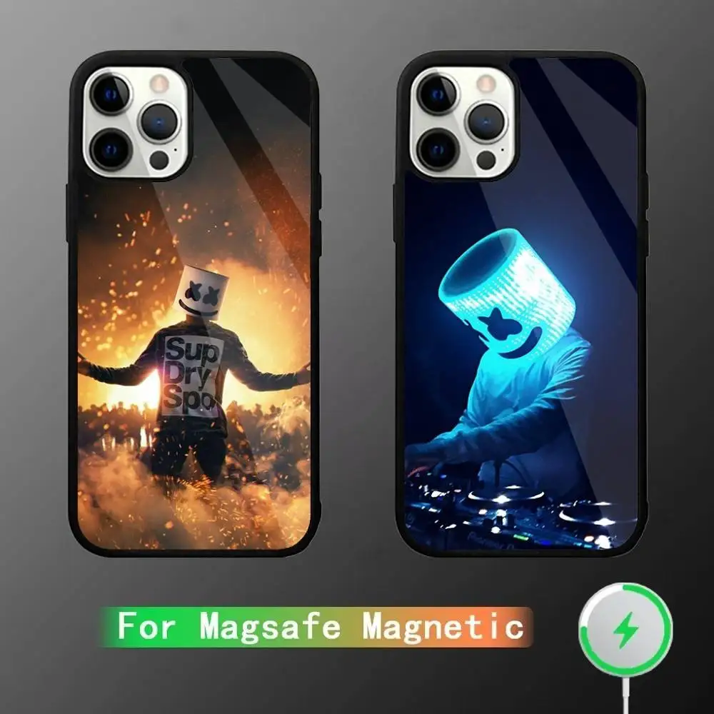 

M-Marshmallows-DJ Phone Case For iPhone 17,16,15,14,13,12,11,Pro,Max,Plus,Mini,SE4,E Magnetic Magsafe Wireless Charging