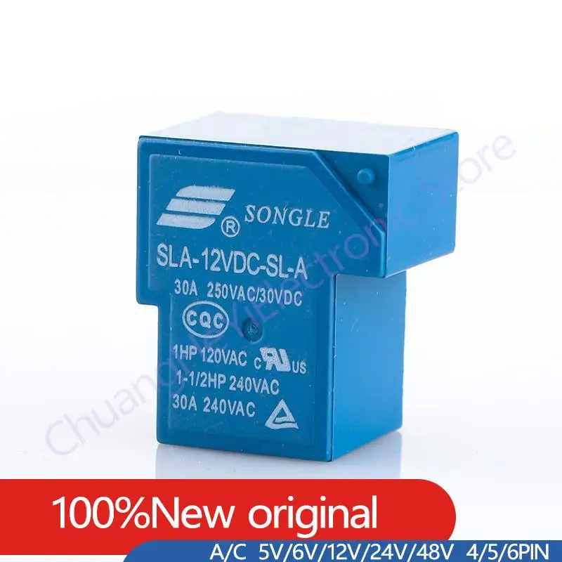 1PCS Power relay SLA-05VDC-SL-A SLA-12VDC-SL-A SLA-24VDC-SL-A -C T90 30A 4PIN 5PIN 6PIN 5V 12V 24V 48V Time Relay