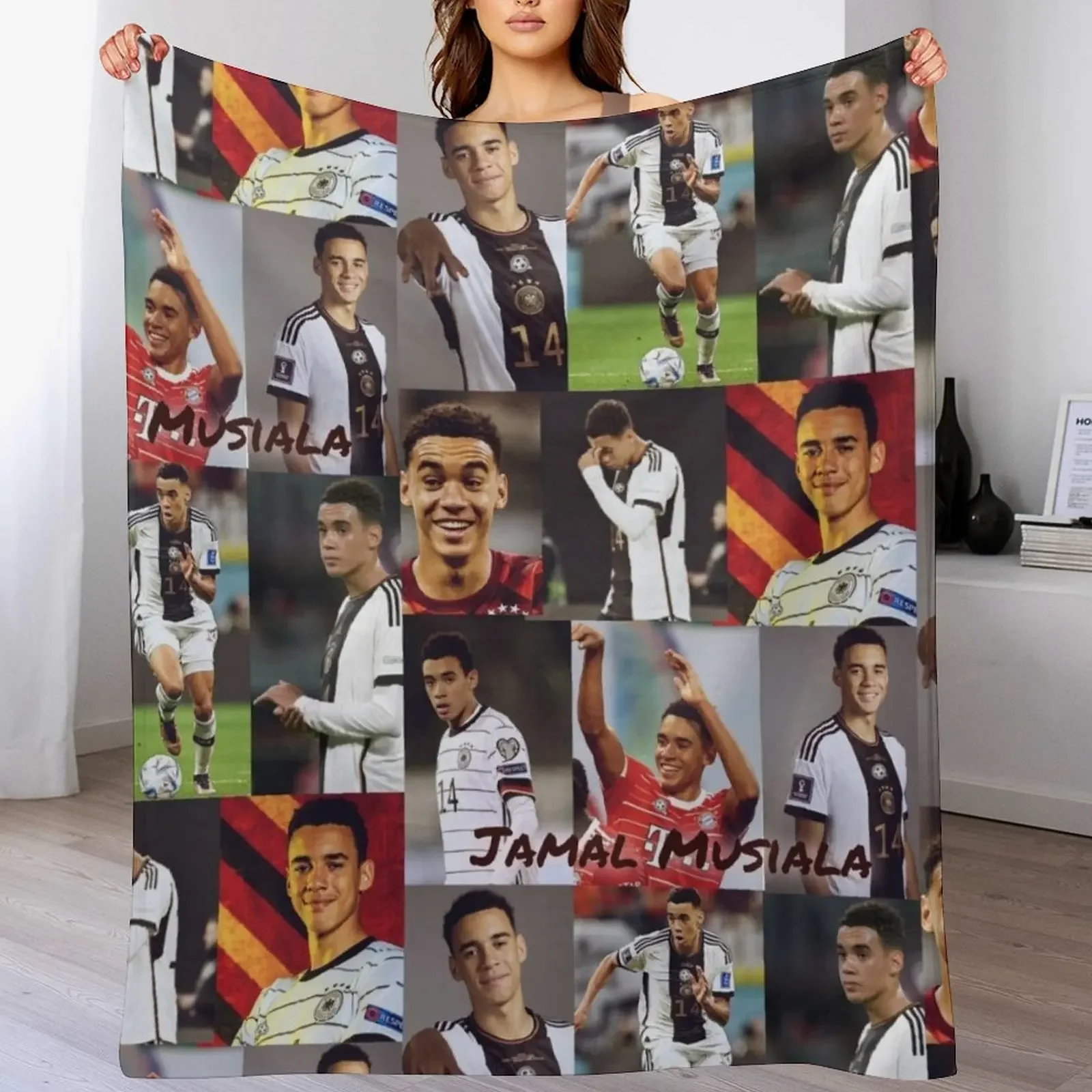

Jamal Musiala Throw Blanket Blankets Sofas Of Decoration blankets ands manga For Baby Blankets