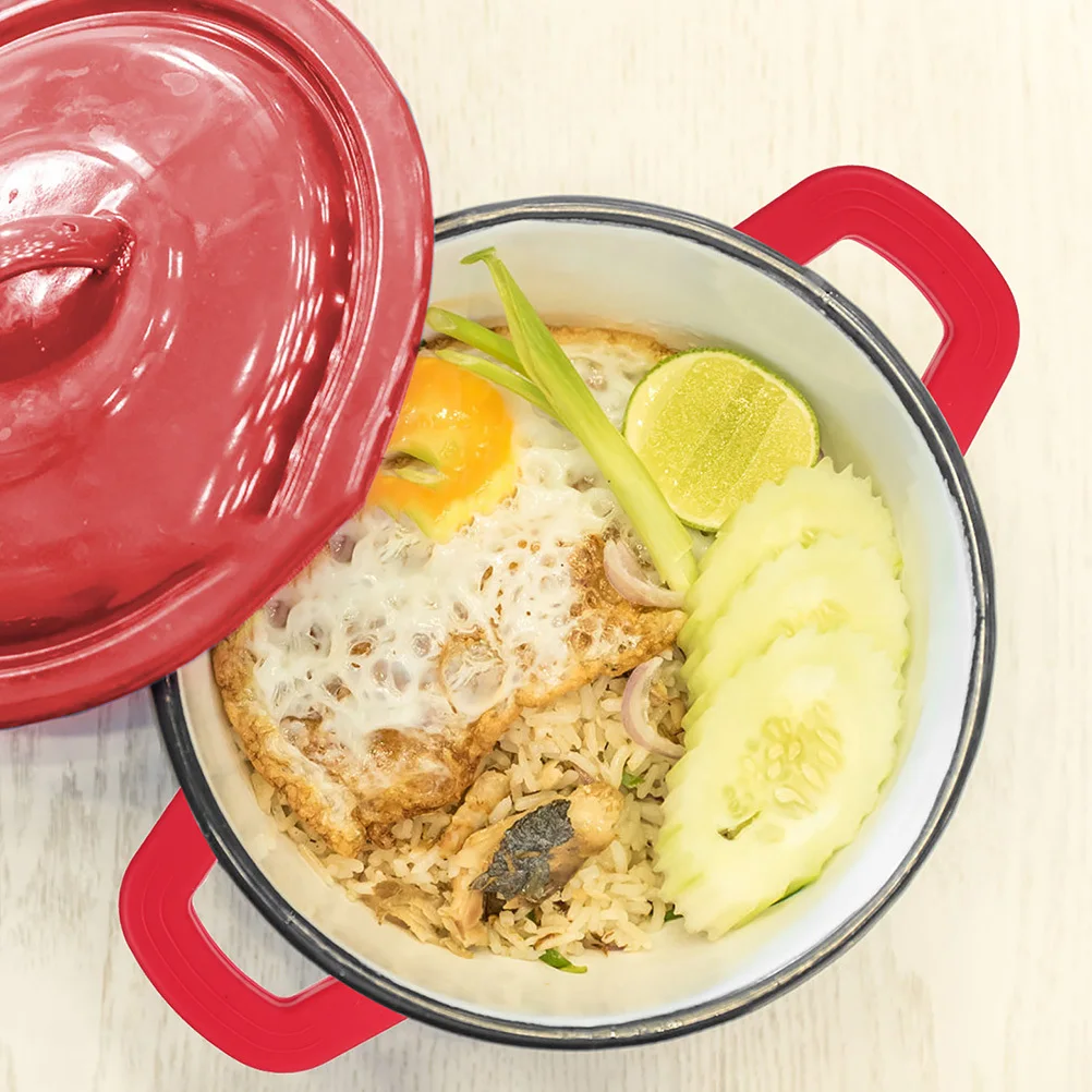 

6Pcs Silicone Pot Handle Covers Anti-Scald Potholder Protector Heat Resistant Skidproof Kitchen Accessories Potholder Protector