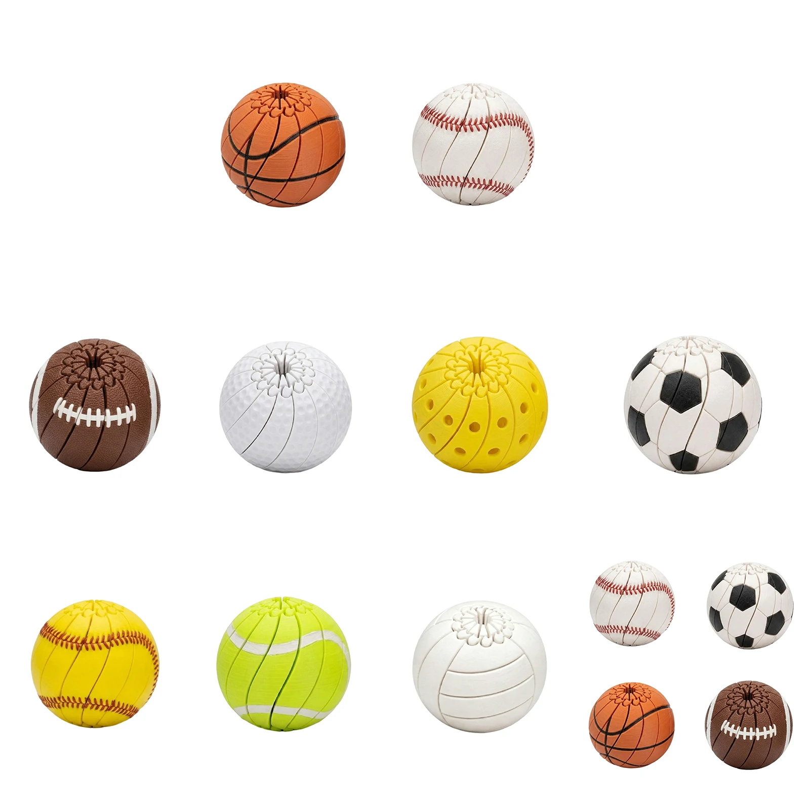 ABS Fidget Ball Non-Toxic Lightweight Twist and Turn Sensory Desk Ball for Kids Adults Classroom Prize Birthday Gifts