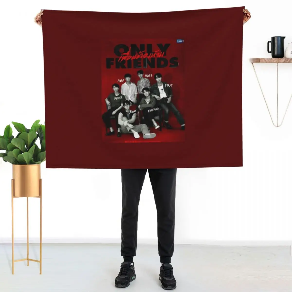

Only Friends BL drama Thai Throw Blanket Outdoor Soft Blanket for Picnic Beach Camping