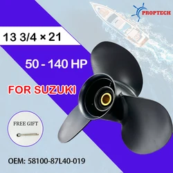 Outboard Propeller For Suzuki 50-140hp 13 3/4 *21 Boat Motor Aluminum Alloy Screw 3 Blade 15 Spline Ship Marine Engine Part