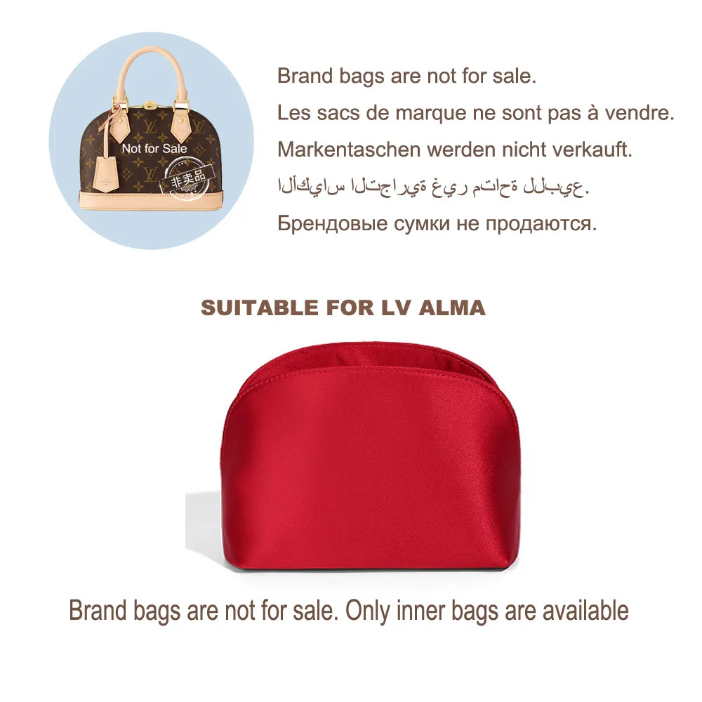 

Сумка-органайзер подходит для сумки LV ALMA. Сумка из ацетатного атласа для хранения косметички. Вкладыш для сумки. Внутренняя сумка.