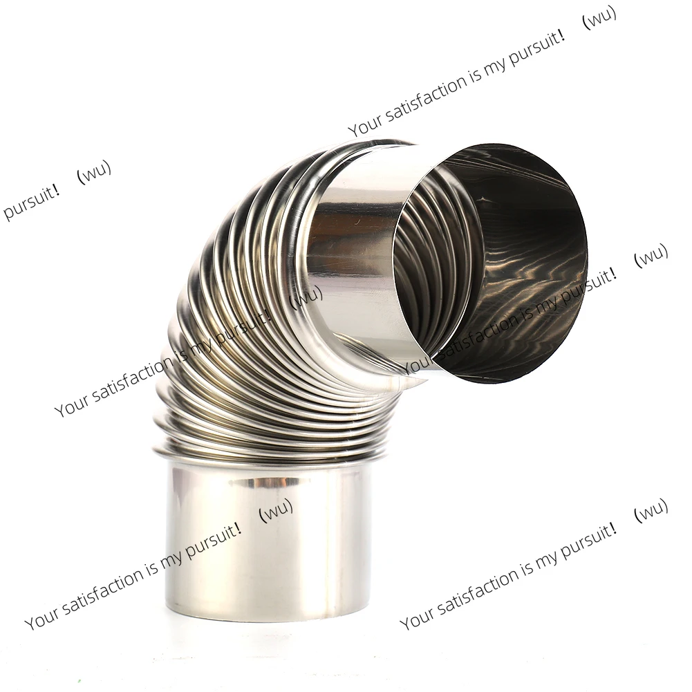 60/70/80 mm 90 degree flue elbow, chimney lined stainless steel, multi-flue stove piping