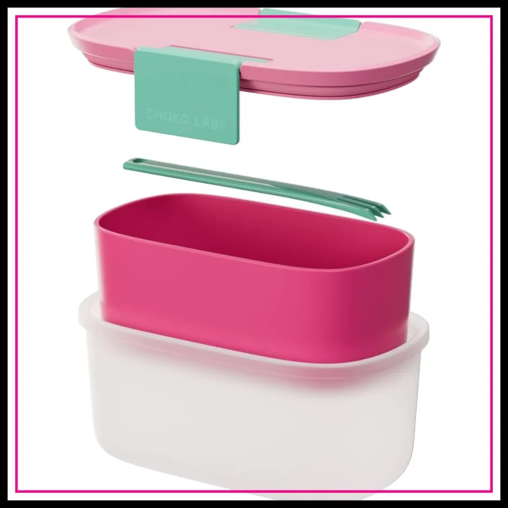 Fruit Storage Containers with Removable Colander, Built-in Fruit Fork, 21oz Strawberry Container