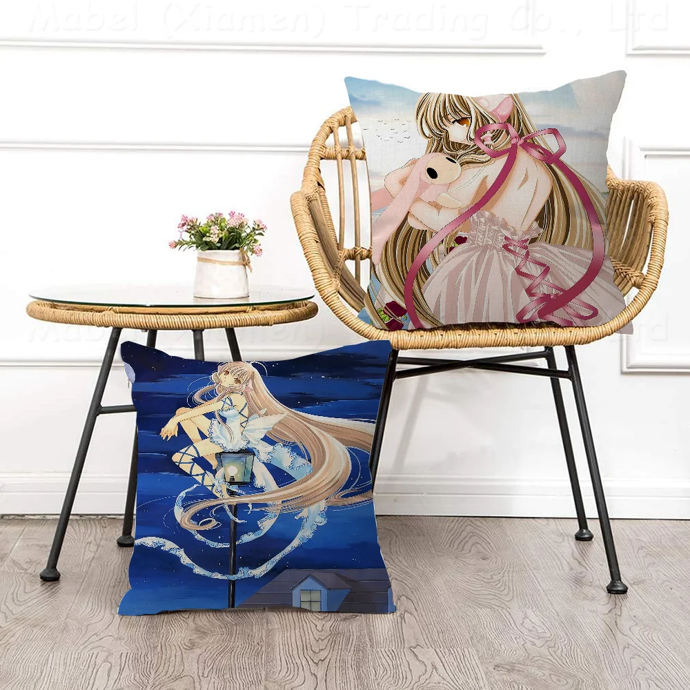 

Anime Chobits 45*45cm Cushion Cover Pillow Cover Decor Pillowcase Home Pillowcase For Couch Pillow