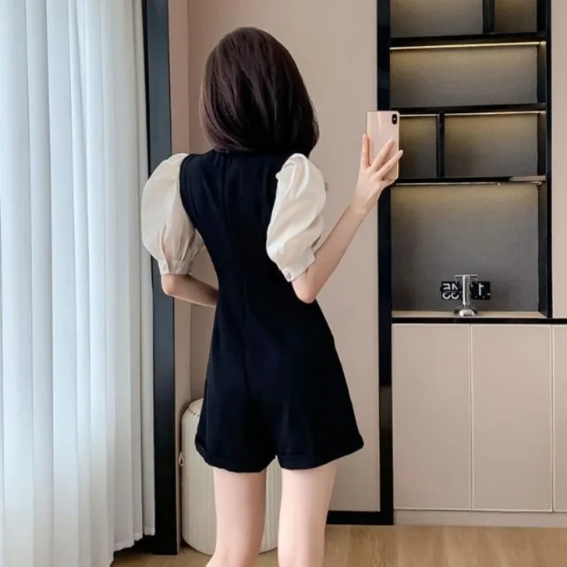 Female Shorts Korean Style New In Women\'s Short Sets 2 Pieces Summer Casual Matching Light Chic and Elegant Novelty Outfit Full