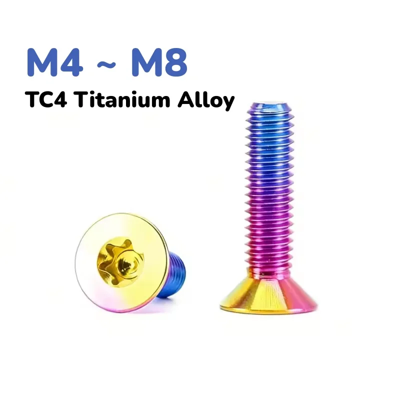 AliExpress NONE TC4 Titanium Alloy M4 M5 M6 M8 Colour Countersunk Torx Screws for DIY Bicycle Motorcycle Modification