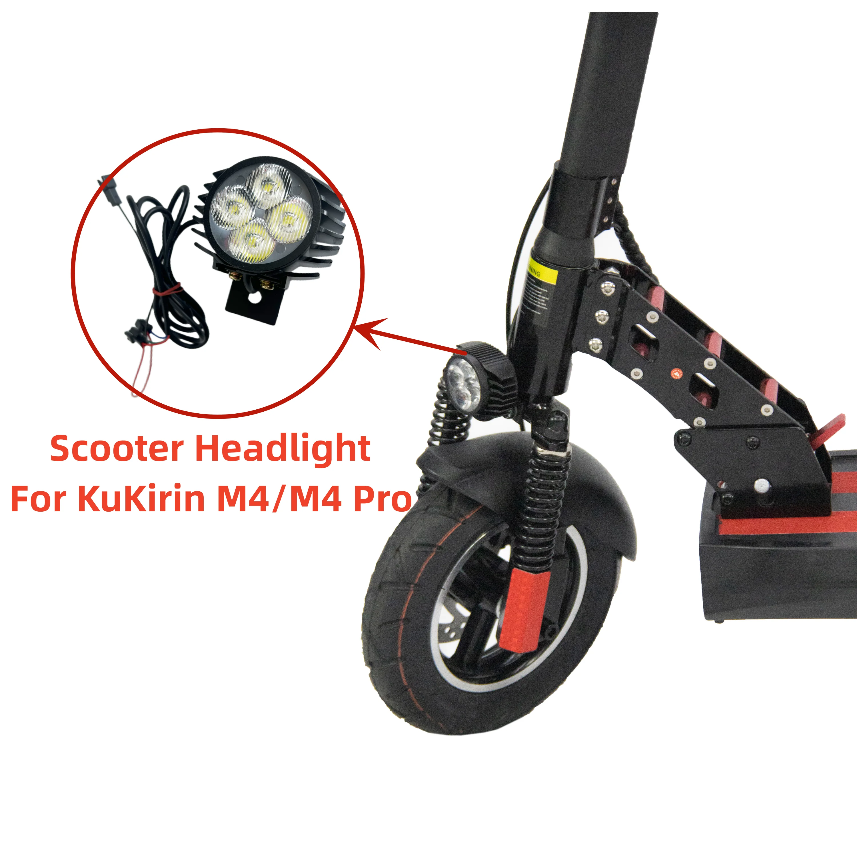 Original Kugoo Kirin M4/M4 PRO Headlight Electric Scooter Kugookirin Handlebar Lamp Head Front LED Light Replacement Accessories