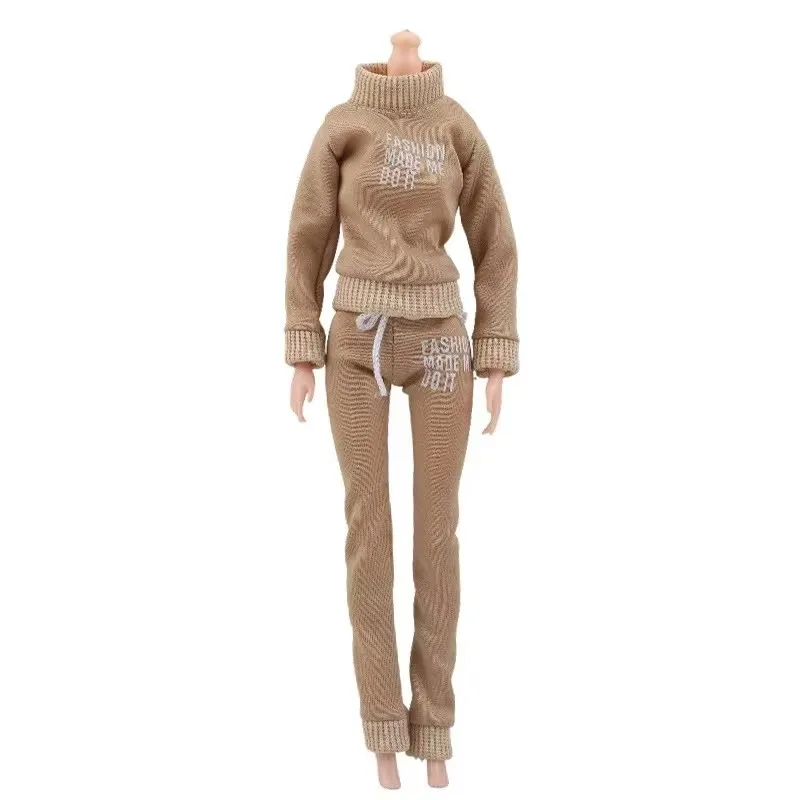 3 Sets Outfits for 30cmDolls ,Turtleneck Sweatshirt & Drawstring Pants, Casual Sporty Clothes for 11.5inch Doll Kids Toys