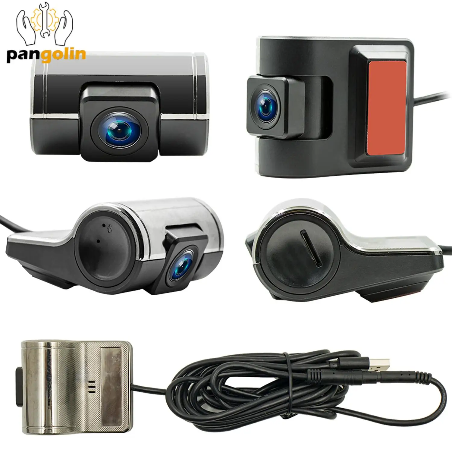 1set 5v 1a Car 1080p Usb Dash Cam 200w/100w Built-In Mic 6g Glass+Ir For Android Car Multimedia Player Car Interior Accessories