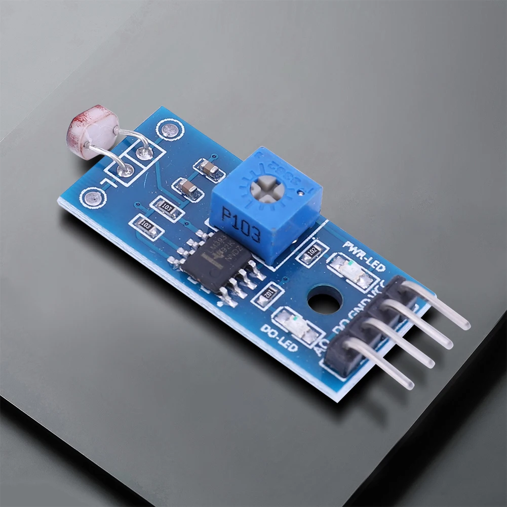 4ピン光感応抵抗モジュール3.5V-5V LM393感光センサーモジュール光検出器ボードArduino DIYキット用