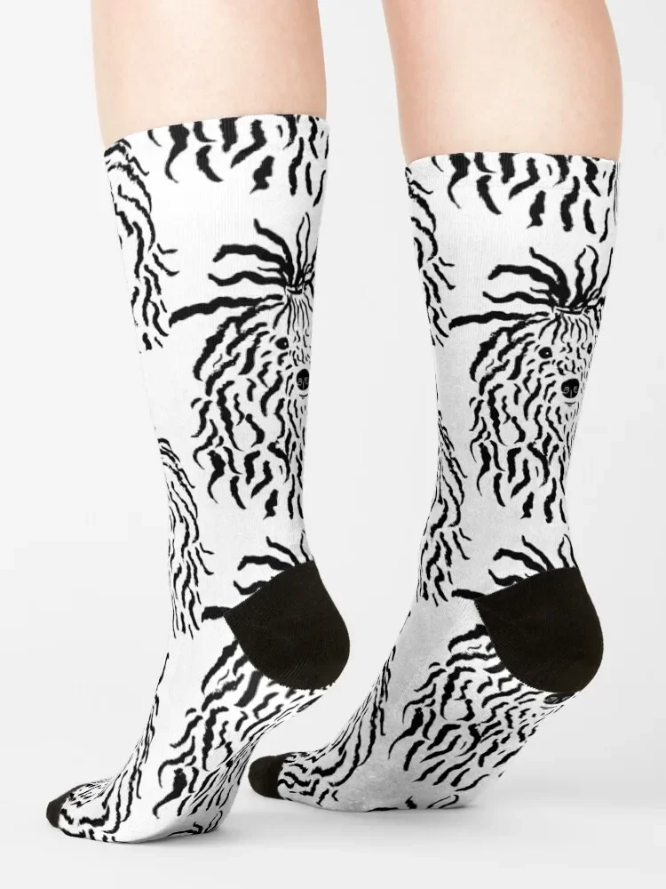 Puli (Black and White) Socks Christmas halloween Socks Men Women\'s