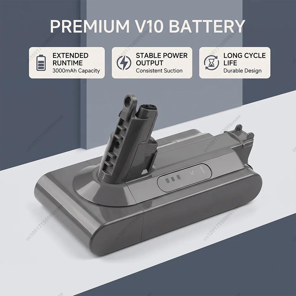 6000mAh 25.2V Battery for Dyson V10 SV12 Absolute Animal Total Clean Vacuum Cleaner Rechargeable Li-ion Replacement Pack