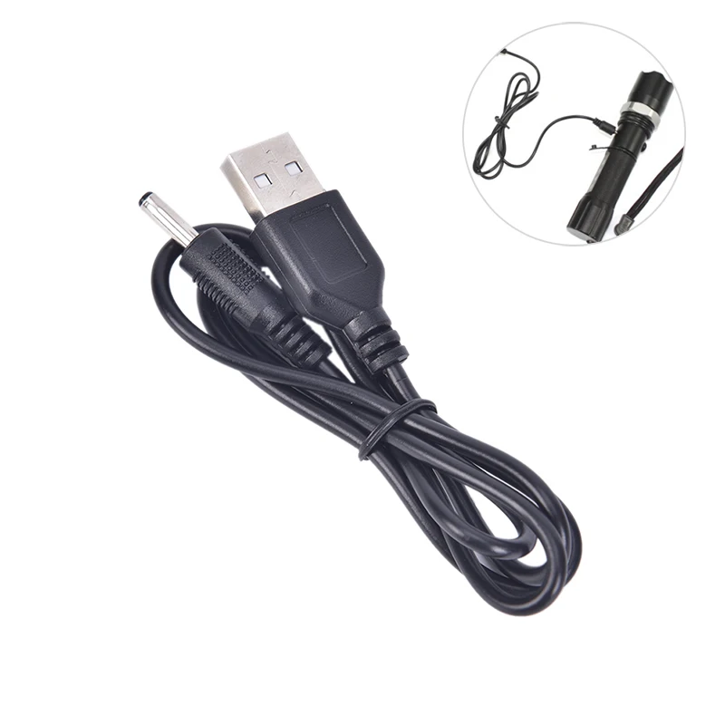 【Y】Cord Mobile DC Power Charger For LED Flashlight Torch Dedicated USB Cable