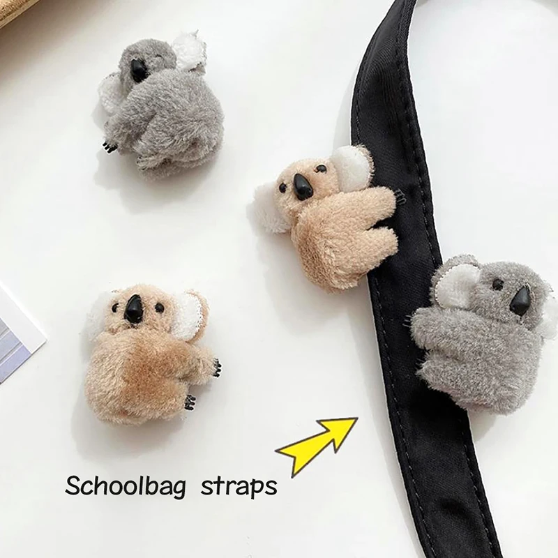 Cartoon 3D Plush Koala Hairpin Photo props Hair Clip Bag Accessories Daily Decor