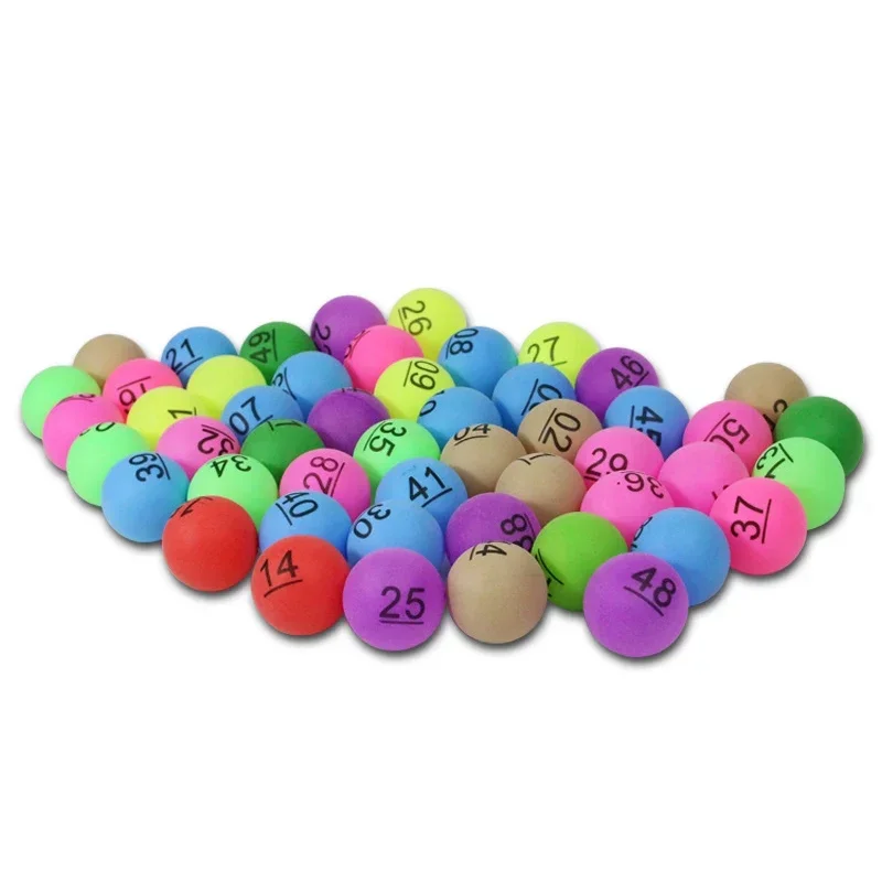 One Pack Colored Ping Pong Number Balls 40mm Table Tennis Entertainment Lottery Mixed Colors For Game And Activity Advertisement