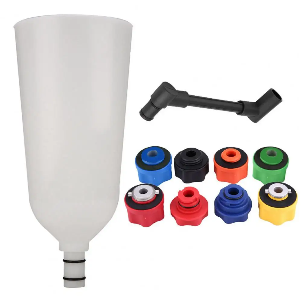 

10Pcs/Set Oil Funnel Filling Kit Universal Fast Refueling 8 Adapters ABS White Coolant Funnel Set For Car