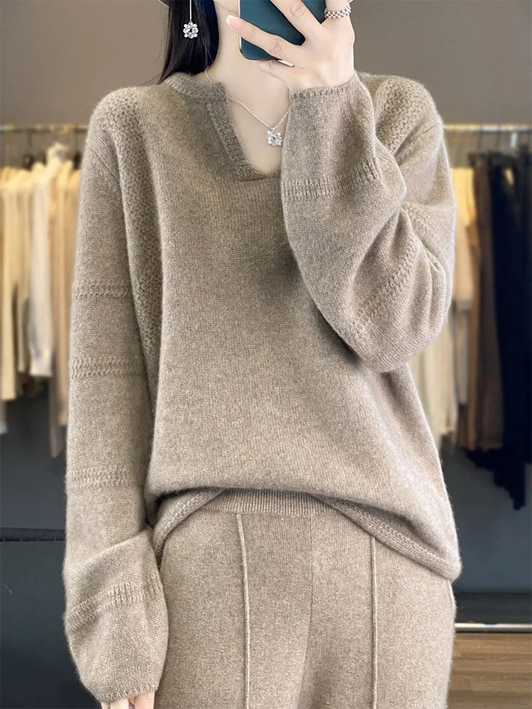 High street outono inverno das mulheres camisola pulôver 100% lã merino camisola roupas casuais irregular pescoço manga longa malha coreano