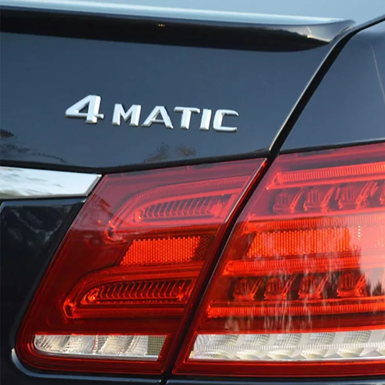 1 Pcs 3D ABS 4MATIC Trunk Chrome Matte Black Emblem Badge Car Stickers For Mercedes Benz A B C E G S ML SL CL GLA CLA Class