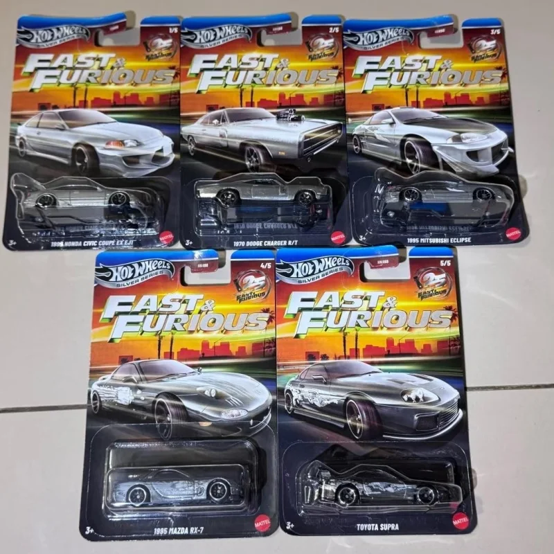 Hot Wheels Silver Series Fast & Furious 26 New Honda Civic Dodge Charger Mitsubishi Eclipse Collectible Car Model Toy Gift view 5