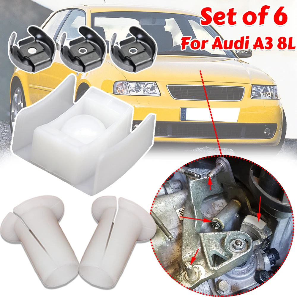 

For Audi A3 8L 1996 1997- 2003 Gear Selector Wiring Lock Washer Shift Relay Lever Slide Bushing Kit Sliding Shoe Bearing Socket