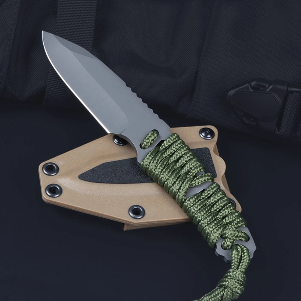2025 الدفاع عن النفس جيب سكين للفرد شفرة ألياف النايلون مقبض في الهواء الطلق أدوات تكتيكية لحفظ الحياة السكاكين التخييم الصيد Multitool