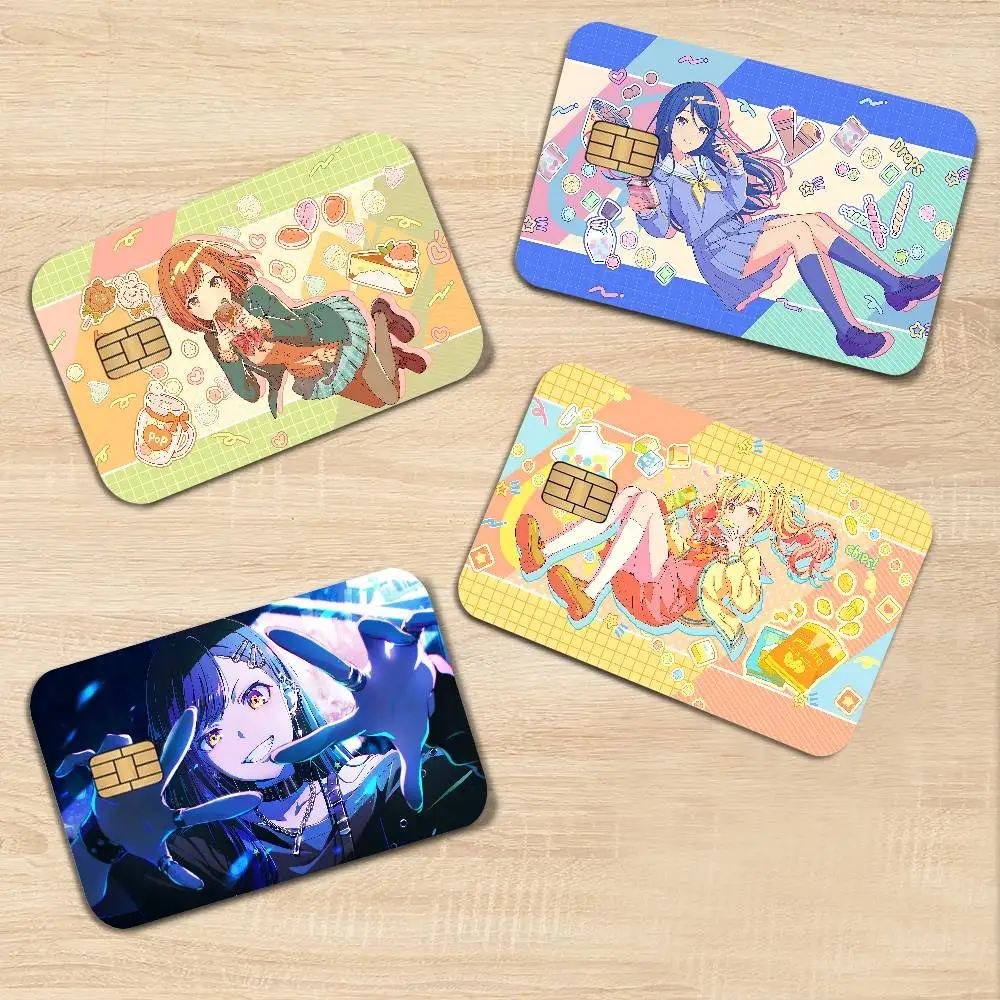 PJSK Project Sekai Colorful Stage Credit Card Stickers for VISA Bank Card Transportation Card Sticker Anti-scratch Women Gift