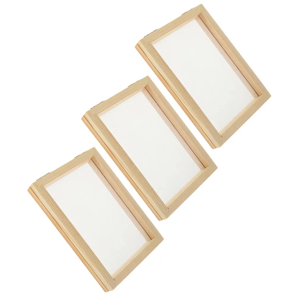 

3pcs Wooden Making Frame Diy Kit For Handmade Paper, Educational Art Supply,, Paper Making Tools, Craft Wooden Frame, Diy Paper