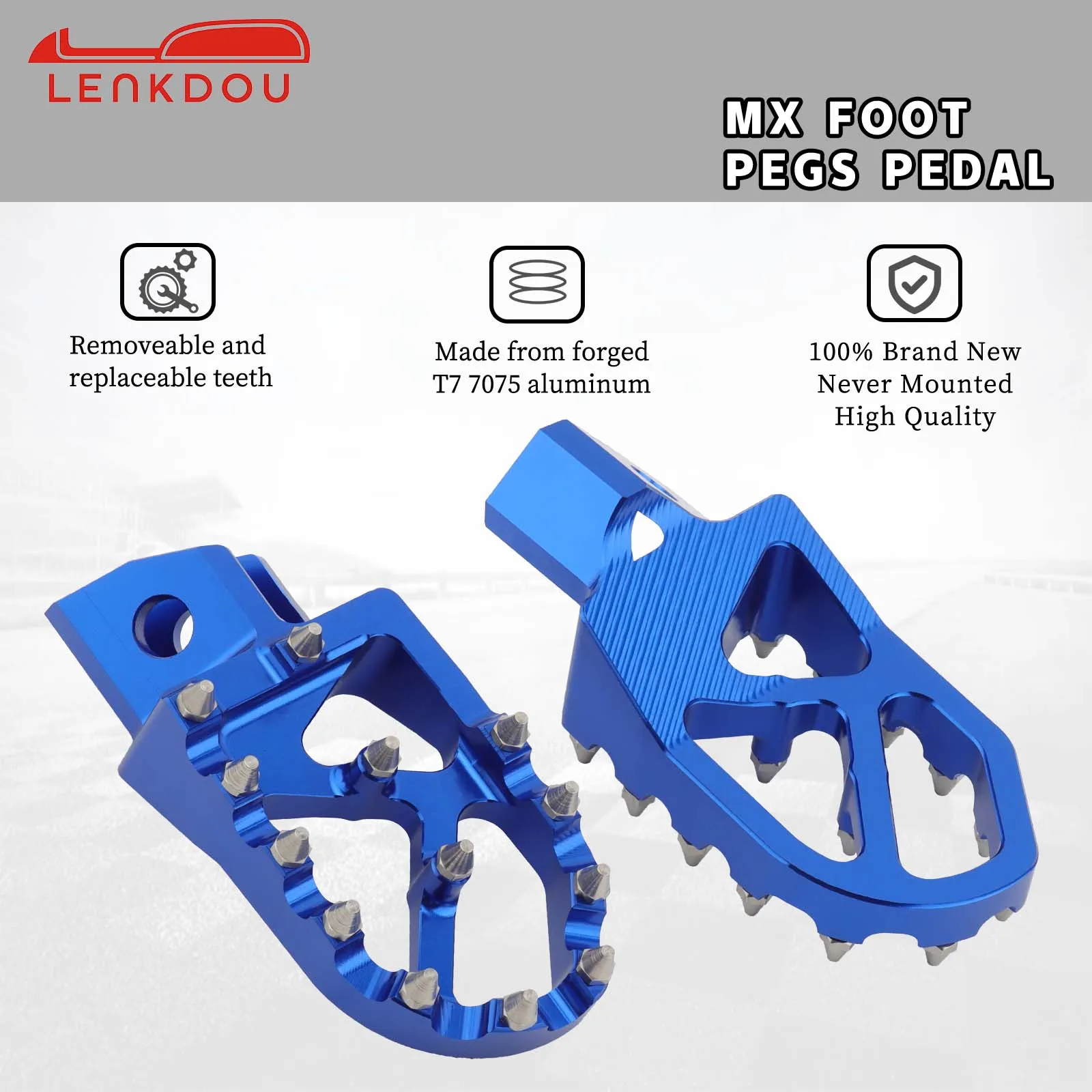 MX Foot Pegs Motorcycle Footrest Pedals For Yamaha YZ80 YZ125 YZ250 YZ500  YZ490  WR200  WR250 TTR90 TTR110 TTR125 TTR250 XT250