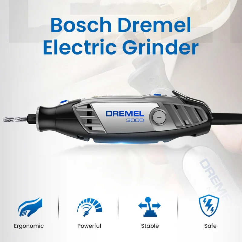 DREMEL 3000 Series Rotary Tool Multipurpose 120W Electric Grinder 10000- 32000rpm Adjustable Speed Motor Power Tool With 10 Kit