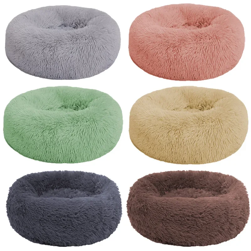 Cat Kennel Dog Kennel Plush Round Winter Warm Mat Pet Kennel Dog Mat Dog Bed Pet Supplies