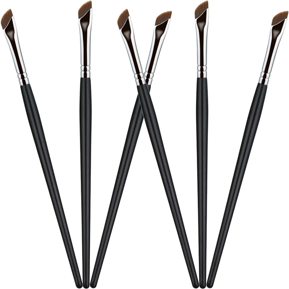 6 stuks wenkbrauwborstelset schuine eyeliner concealer oogmake-up kwasten voor professioneel of beginnersgebruik dunne platte wenkbrauw oogschaduw