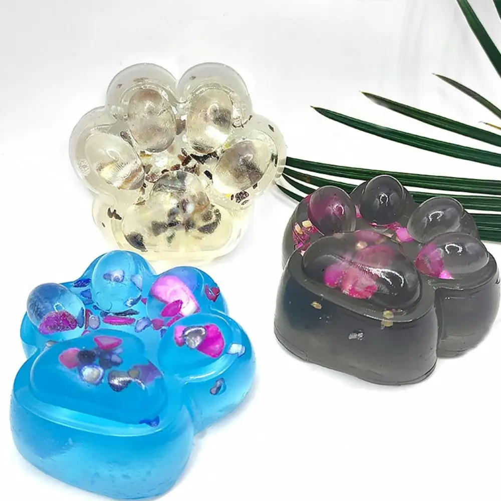 ตลกขนาดใหญ่ Cat Paw Squeeze ของเล่นนวดโปร่งใส Cat Paw Fidget ของเล่นการ์ตูน 3D Cat Paw Pinch ของเล่น Jokes