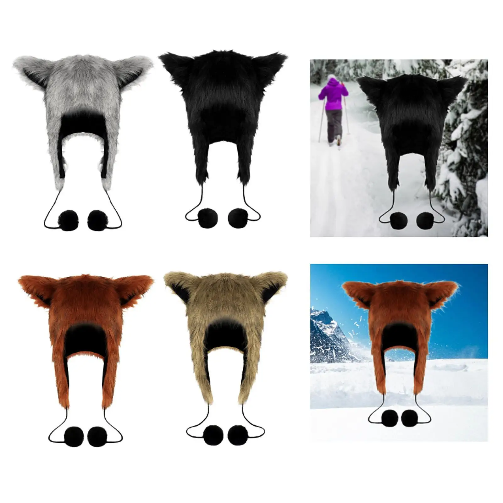 Chapeau de Cosplay Anime, mignon chapeau en peluche pour hommes et femmes, fête d'halloween, carnaval d'hiver