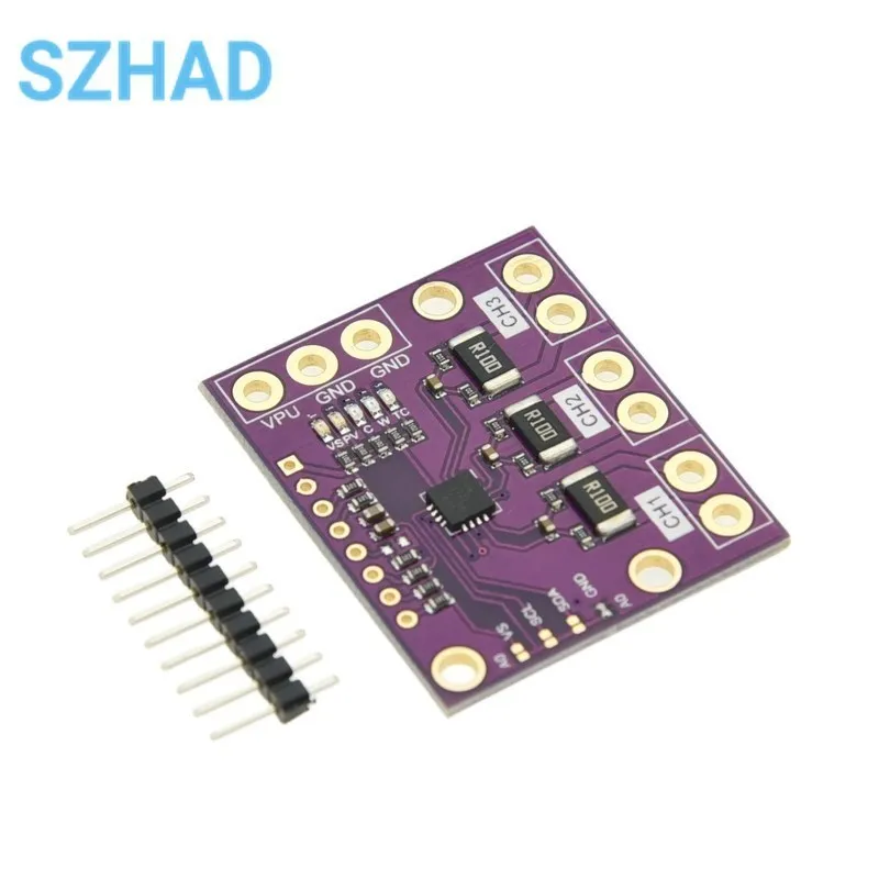I2c Smbus Ina3221 Triple-Channel Shunt Stroom Voeding Spanning Monitor Sensor Board Module Vervangen Ina219 Met Pinnen
