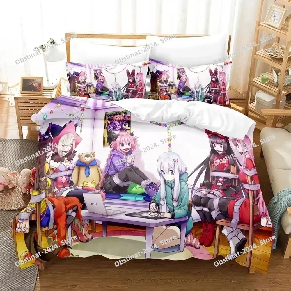 

Anime Sagiri Izumi Eromanga Sensei Bedding Set Printed EU single Comforter Duvet Cover Pillow Case 3 Pieces Sets Kids Adult Size