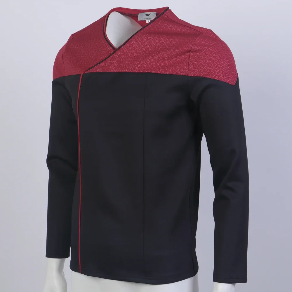 Star Picard 2 Command Red Uniform Cosplay Starfleet Gold Blue Shirt Costume Halloween Party Prop ST Accessories