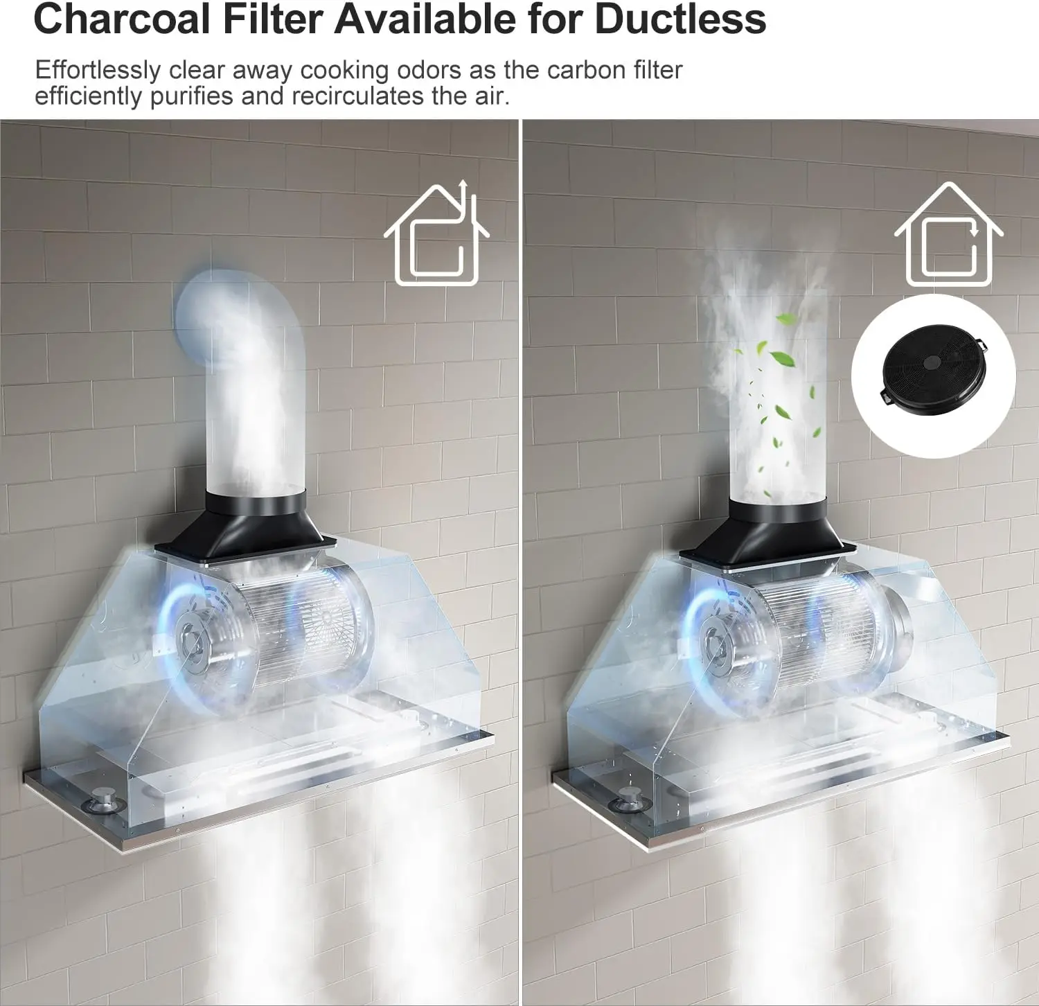 غطاء محرك السيارة الجديد مقاس 36 بوصة بقدرة 900 CFM غطاء محرك السيارة بدون أنابيب مع 4 سرعات مروحة بيضاء من الفولاذ المقاوم للصدأ غطاء محرك السيارة من الزجاج المقسى مقاس 36 بوصة #4