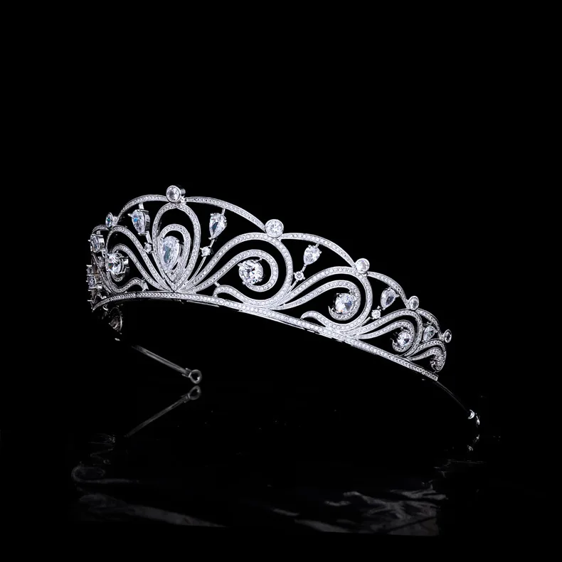 Vintage Luxury Jewelry High-end Crown Headwear Accessories for Dubai Festival Bridal Wedding Anniversary Gift H-16