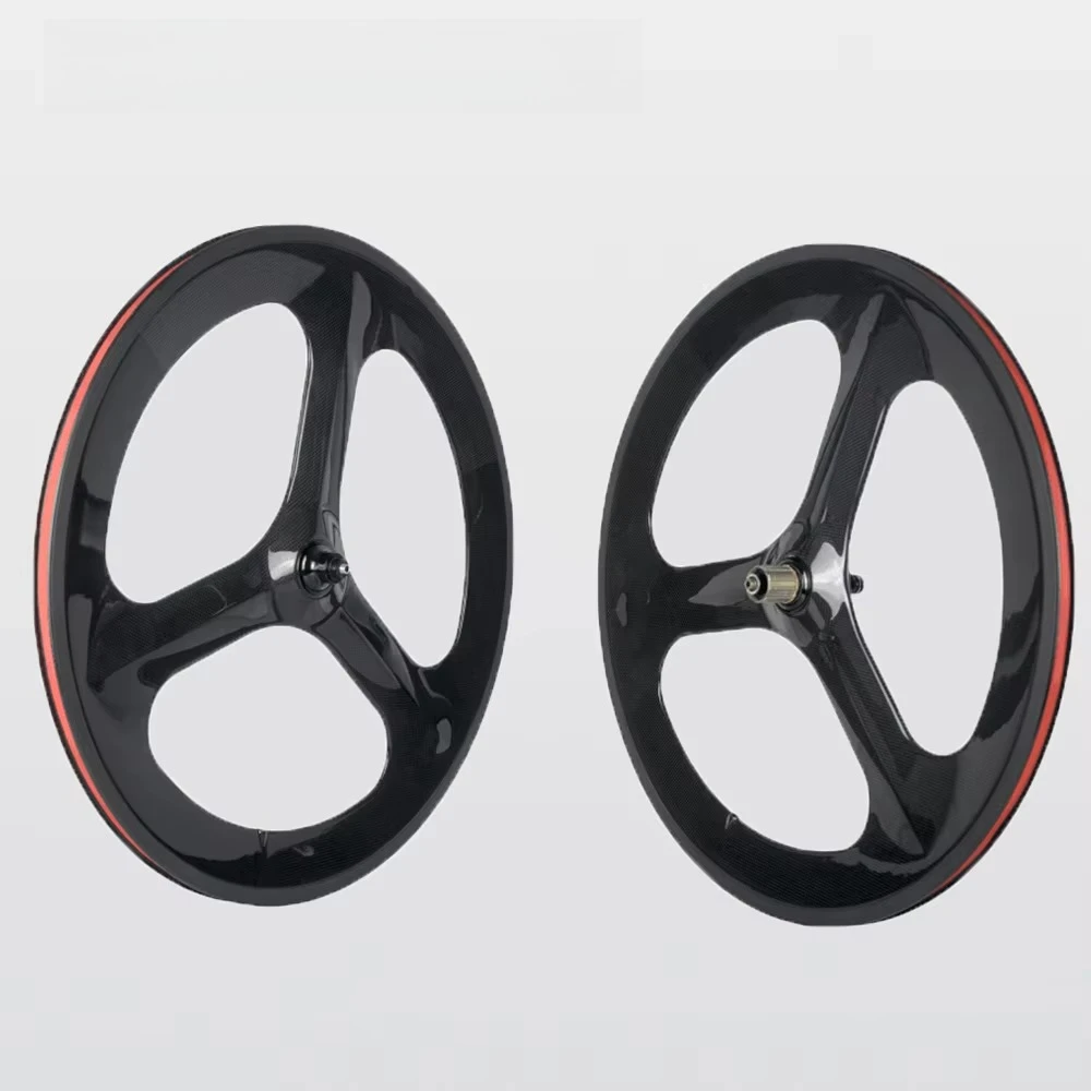 Tri Speichen Carbon Räder 700C Rennrad Drahtreifen Carbon Laufradsatz für Rennrad Rad