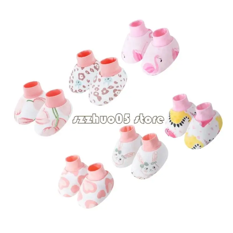 M3GE 6 أزواج من جوارب الأطفال للجنسين من القطن الناعم والنسيج الناعم مجموعة أحذية داخلية بحواف مرنة وتصميم نمط جميل للمنزل #4