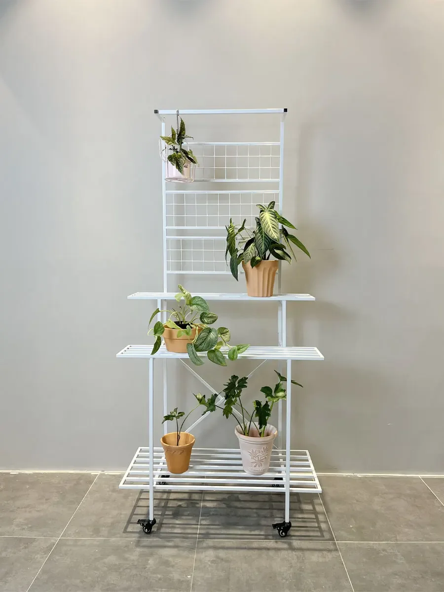 Simple flower stand, wrought iron multi-layer shelf, balcony flower pot shelf, indoor multi-layer flower shelf