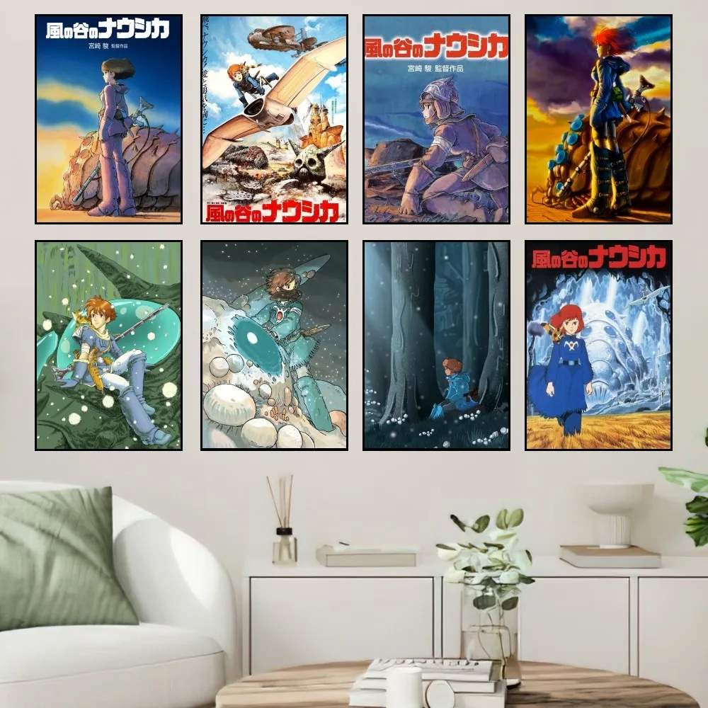 bilibili Nausicaa Valley Wind Anime Poster Prints Wall Sticker Painting Bedroom Living Room Decoration Office Home Self Adhesive