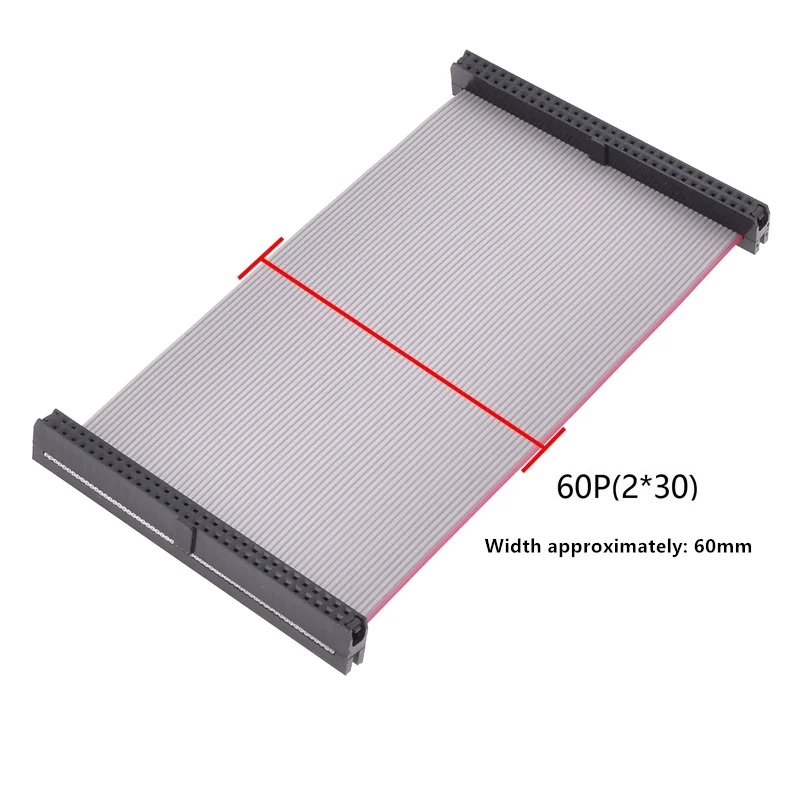 FC2.0 Graues Bandkabel JTAG 10cm-1m Doppelkopf-Download 1,0mm Leitungsabstand IDC-Leitung 6P-60P Gleiche Richtung für Elektronik – Detail 20