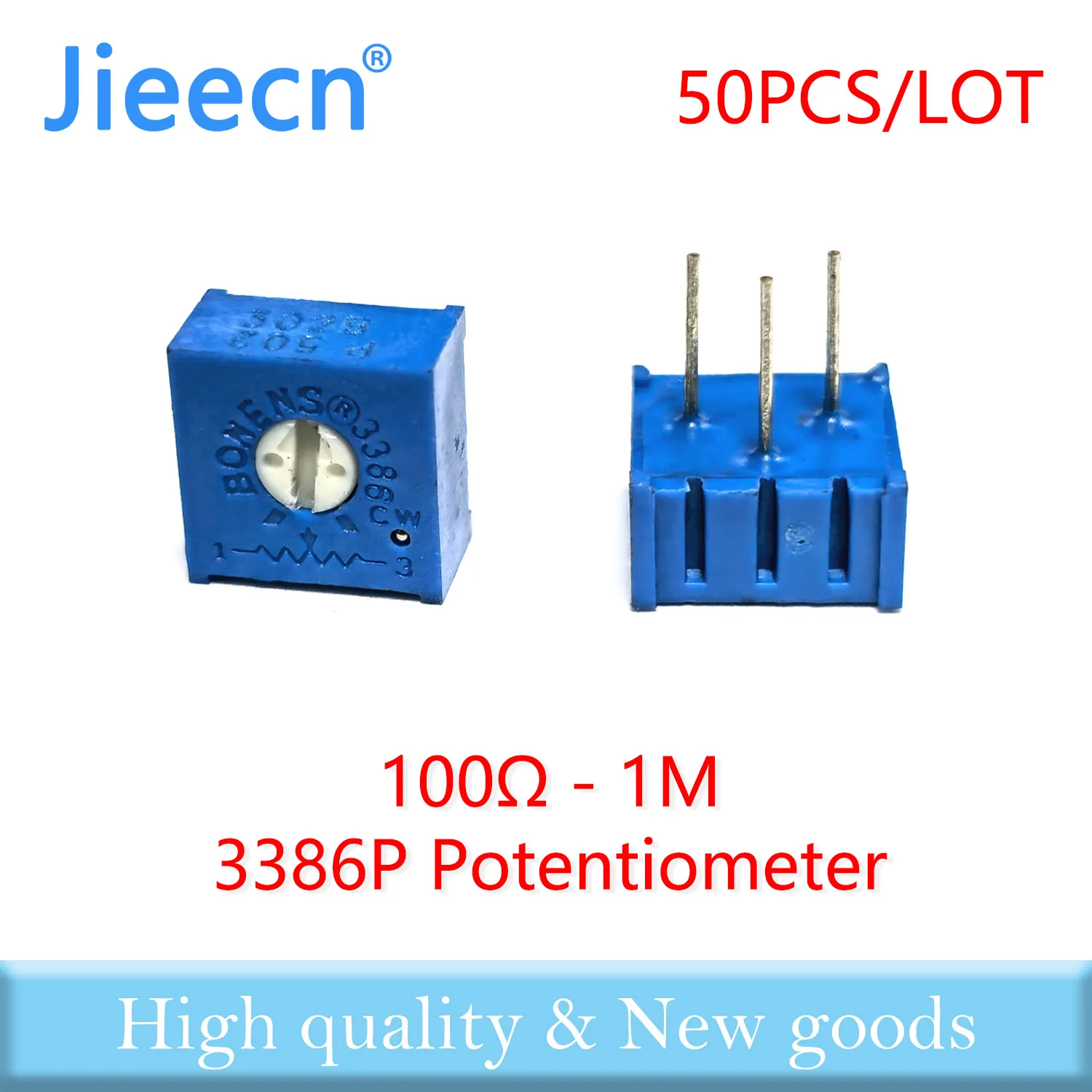 

50PCS 3386P 100R-1M Trimming Potentiometer Chinese High Quality 3386P-1-101 201 501 102 202 502 103 203 503 104 204 504 105 10K