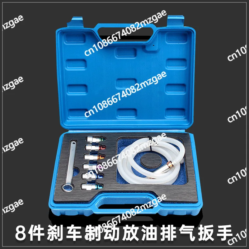 8Pcs Brake Bleeder Wrenches And Drain Hose Kit Improve Repair Efficiency For Bleeding Brake and Hyd Raulic Clutch Systems